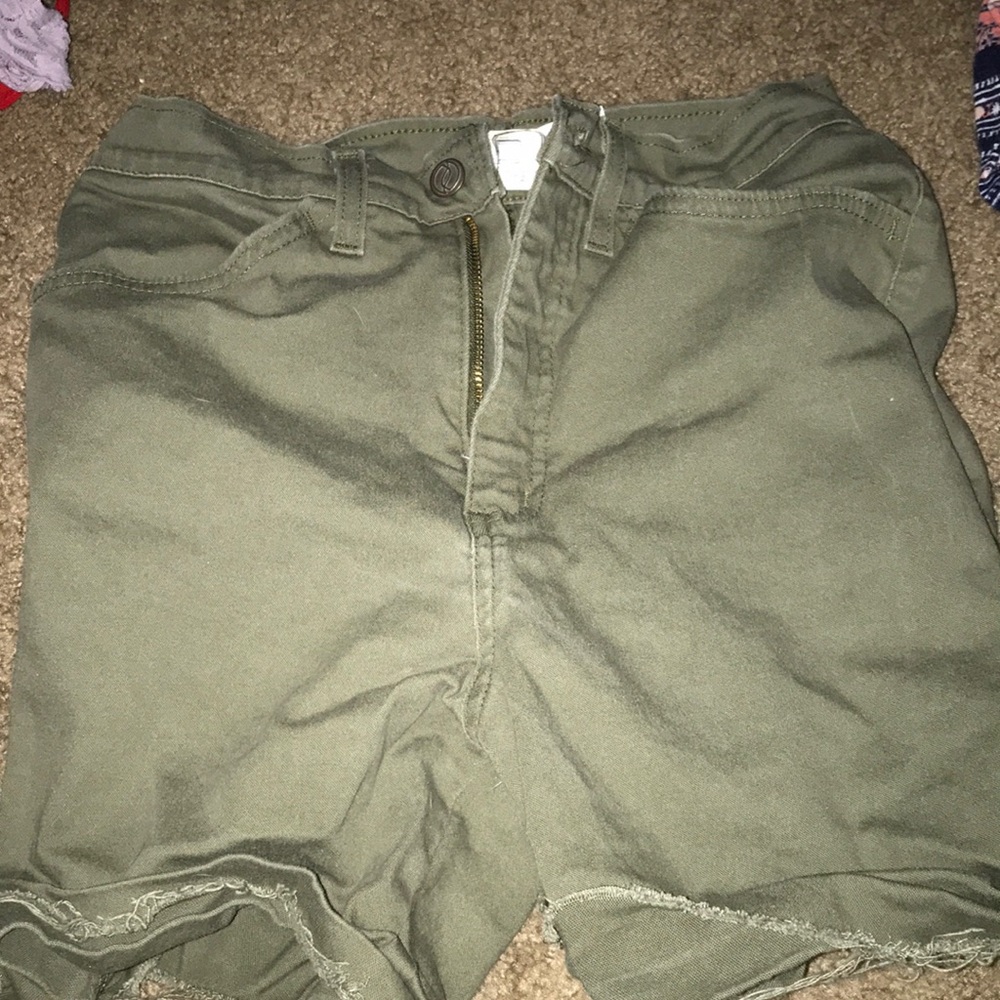 High waisted shorts.
